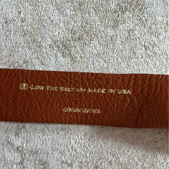 B Low the Belt Brown and Gold belt